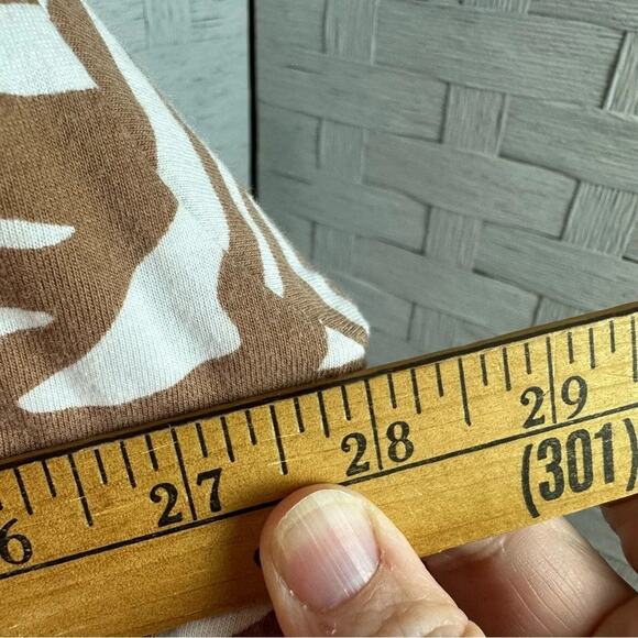 ASOS tunic top zebra print brown white ruffle feminine bohemian animal print - Picture 8 of 9